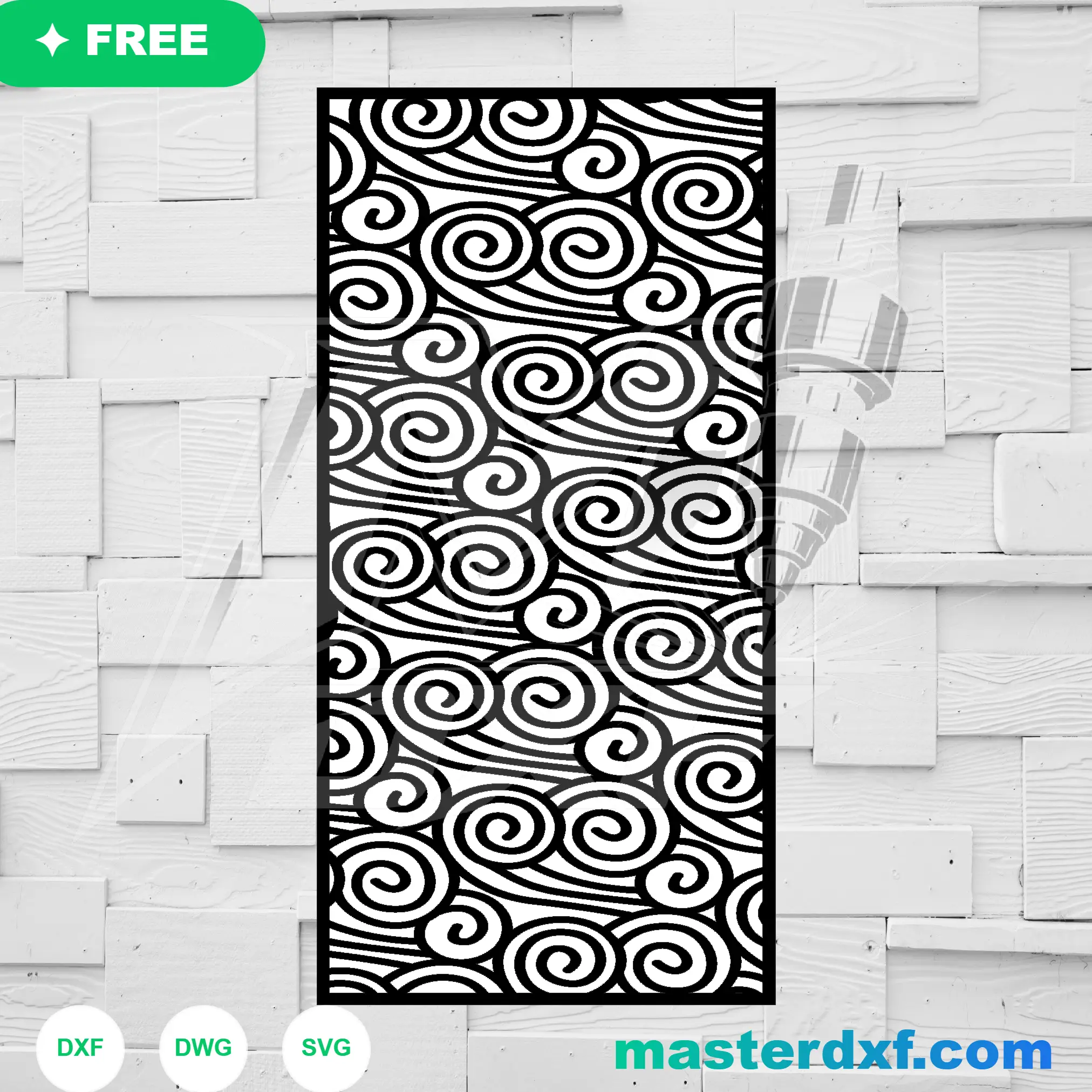 Swell Cloud Pattern DXF – CNC Laser Cutting DXF File